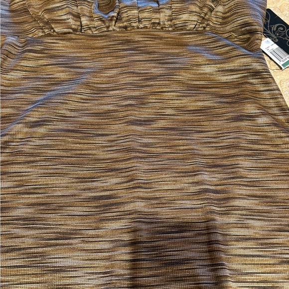 90s/y2k Rampage strapless brown, tan, and gold top women’s size L NWT - Picture 2 of 7